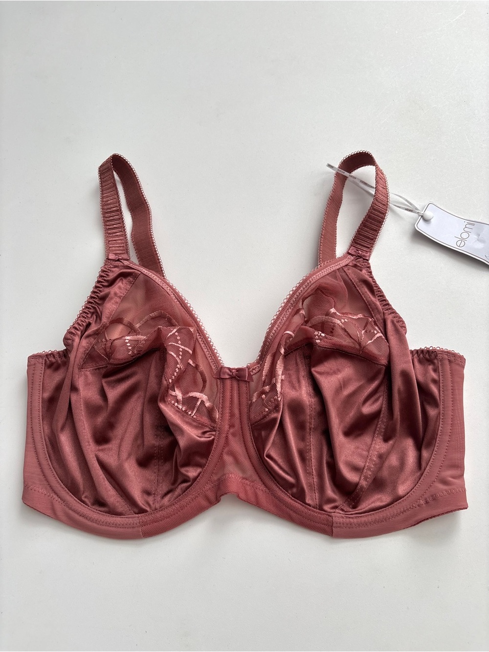Elomi Bra Nwt EL4030ROW Rosewood Underwire Full Cup Cate US 38M